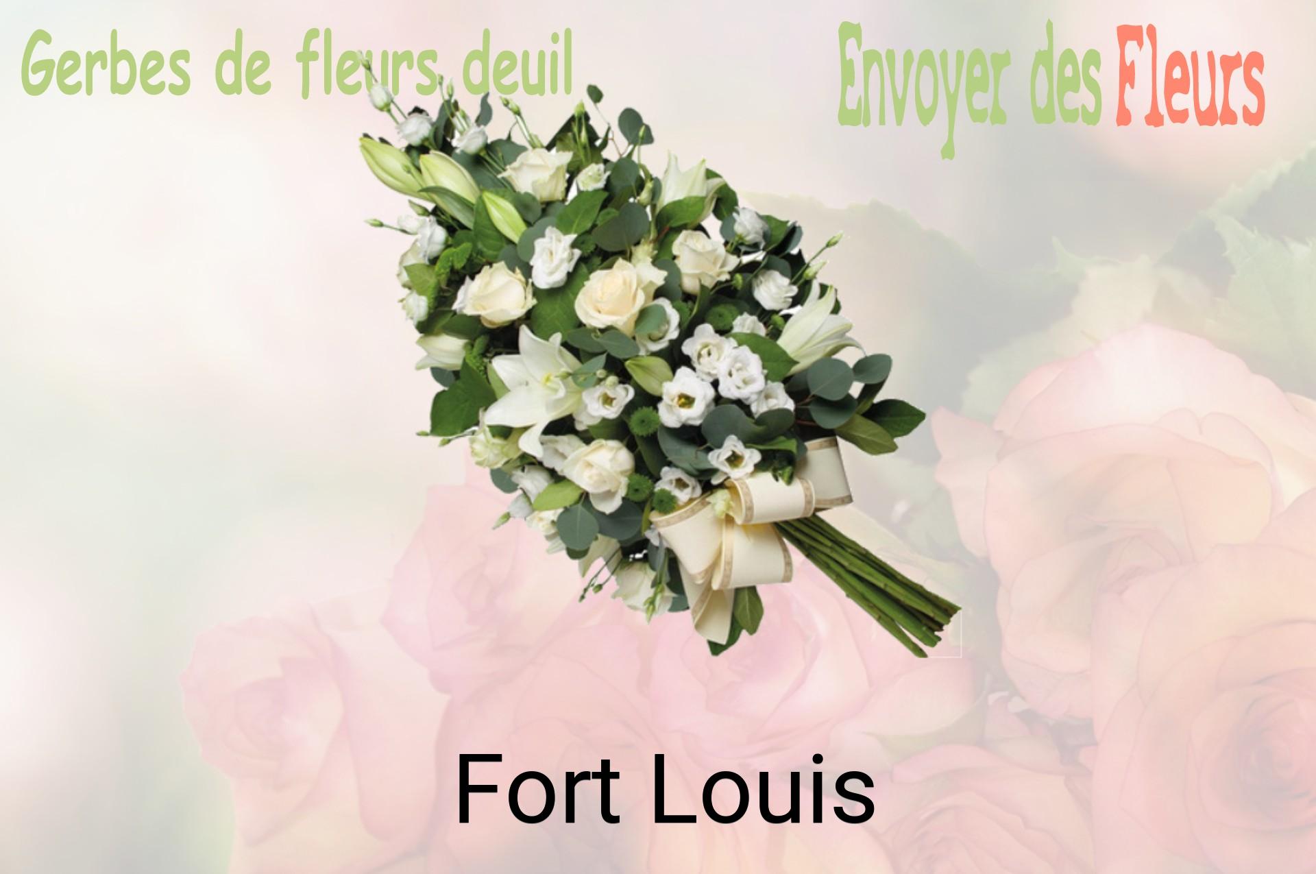Gerbe de fleurs de deuil livrée à Fort-Louis
